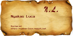 Nyakas Luca névjegykártya